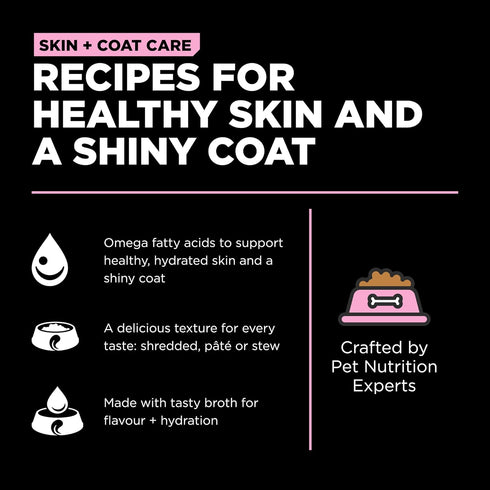 Go! Solutions Skin + Coat Care Wet Dog Food, Pollock Pâté with Grains, 12.5 oz
