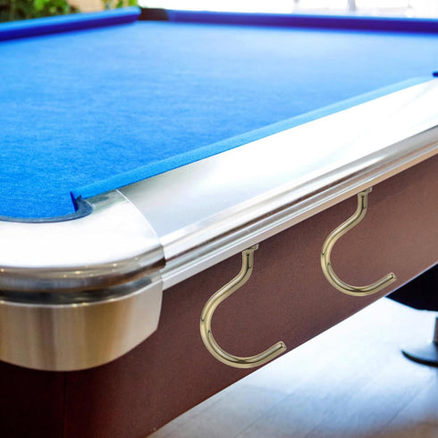 Lurrose Wear-resistant Snooker Table Cue Hook Metal Rack with Screws, Replaceable Pool Cue Holder for Billiard Table