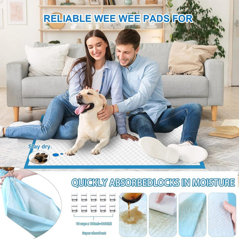 36"x36" 40 Count, XXXL Puppy Pee Pads for Dogs Extra Large Dog Pee Pads, Leak-Proof & Super Absorbent Dog Pee Pads