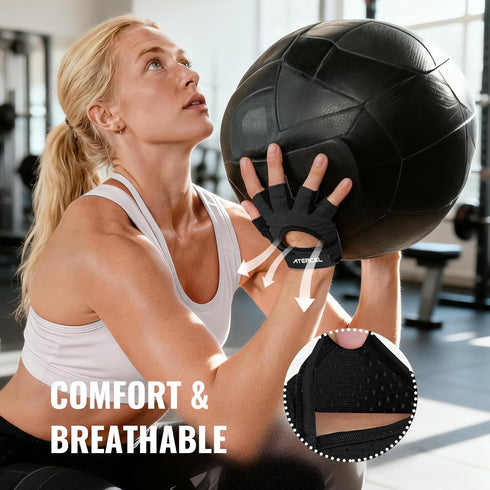 ATERCEL Weight Lifting Gloves Full Palm Protection, Workout Gloves for Gym, Cycling, Exercise, Climbing, Breathable