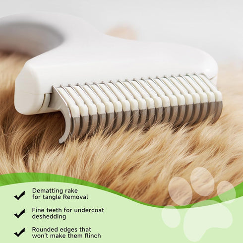 3-in-1 Set Pet Steam Brush for Dogs & Cats, Grooming Comb with Spray, Defur Tool, Water-Assisted Hair Removal, Spritz