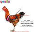 Chicken Harness Hen Size with 6-foot Matching Belt, Comfortable and Breathable, Suitable for Chickens, Green