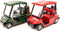 KiNSFUN Golf Cart 4½" Die Cast Metal Model Toy Car, Green and Red, Perfect for Collectors and Kids