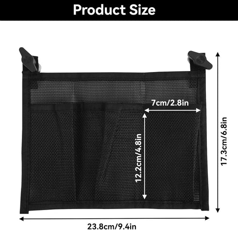 Small Storage Net 9.4" x 6.8" Mesh Pocket for Kayak Boat, Nylon Marine Accessories