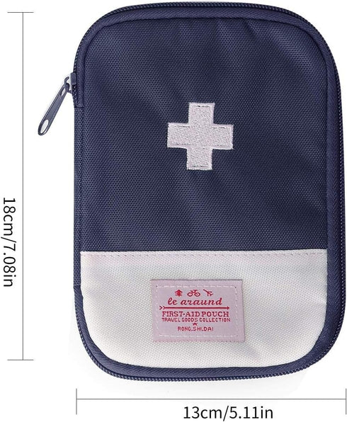 JIAKAI 2 Packs First Aid Bag, Empty Mini Portable Medical Pouch for Outdoor Camping Hiking Travel Emergency