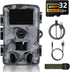LANTOOCAM Trail Camera, 60MP Hunting Camera with WiFi, 32GB TF Card, Night Vision,