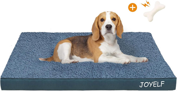JOYELF Medium Dog Crate Bed Mats, Orthopedic Dog Bed, Egg Crate Foam Dog Mat, Waterproof Dog Pad with Washable