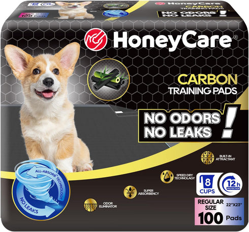 HONEY CARE All-Absorb Puppy Training Pads | Doggie Potty Pads Absorb Eliminating
