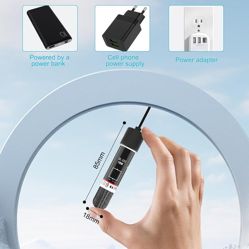 Small Aquarium Heater, 10W Betta Heater, Super Mini USB Powered Submersible Fish Tank Heater, Constant Temperature 78?