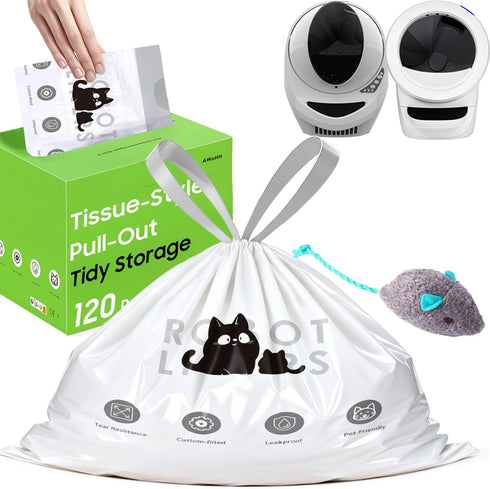 AWoHH 120 Tidy Draw-Pack Automatic Litter Box Bags Cat Litter Box Robot Model