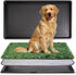 ELLOTY Dog Grass Pad with Tray - 35"X22.6" Indoor/Outdoor Artificial Turf Potty Training