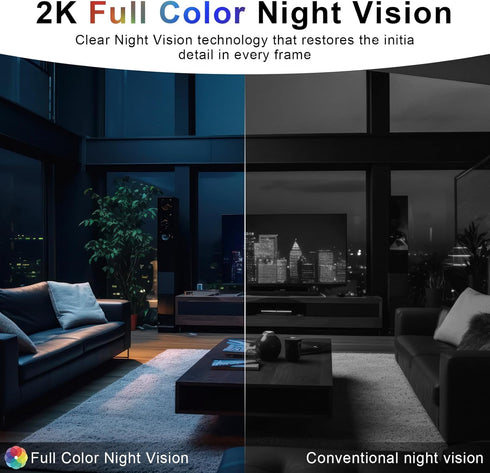 DYPCO 2K 5G/2.4Ghz Indoor Camera WiFi Home Security, Baby/Pet/Robot Camera with Phone App Motion Detection, Color Night