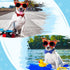 16 Pieces Hawaiian Style Dog Bow Ties with Rubber Bands, Slide Dog Collar Attachment for Large Dogs, Spring Summer