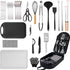Camping Accessories Kitchen Cooking Utensils Set, Portable Outdoor Camp Cookware Set, Silicone