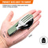 HIKENTURE Camping Utensils 2 Pack - 4-In-1 Stainless Steel Spoon Fork Knife Set for Backpacking Travel