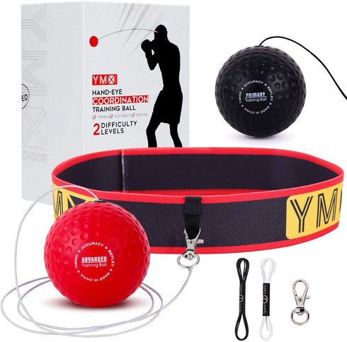 Training Reflex Ball with Adjustable Elastic Head Band, Soft Foam Balls for Hand-Eye Coordination & Reaction Speed