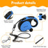 26Ft Heavy Duty Retractable Dog Leash with Chew Proof Cable for Small Medium Large Dogs up to 110lbs (Blue)