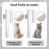 5-in-1 Pet Grooming Kit for Cats and Dogs Flea Comb, Double-Layer Dense Tooth Comb, Knot Remover & Wave Massage Brush