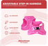 Downtown Pet Supply Step in Dog Harness for Small Dogs, No Pull, Medium, Pink, Adjustable with Padded Mesh Fabric