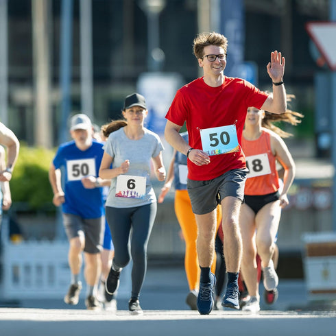Tear-Resistant Running Bib Numbers with Safety Pins | Ideal for Marathons & Sports Events
