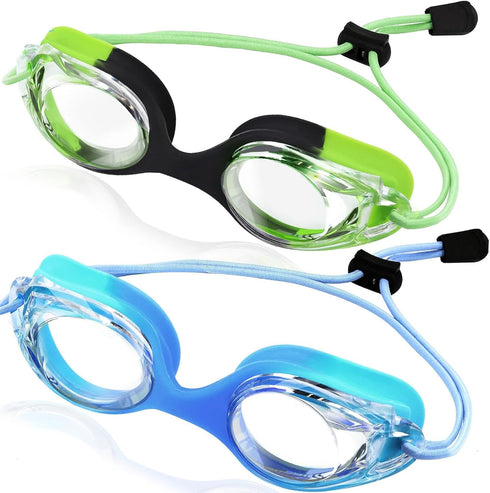 Vvinca Kids Swim Goggles, No Leaking Anti Fog Toddler Goggles with Quick Adjust for Ages 3-14