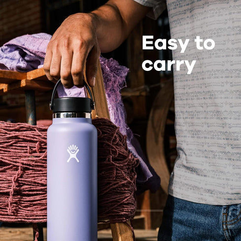 Hydro Flask Wide Mouth Vacuum Insulated Stainless Steel Water Bottle with Leakproof Lid for Travel