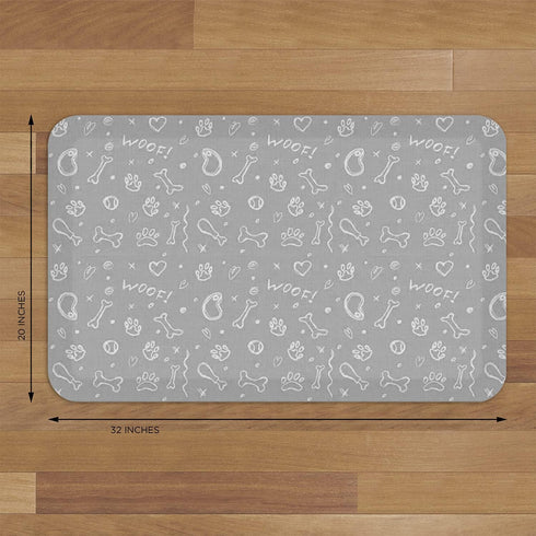20 32, 106-P-2032-P2GB GelPro Designer Anti-Fatigue Comfort Floor Mat, x Puppy Play Grey Bone