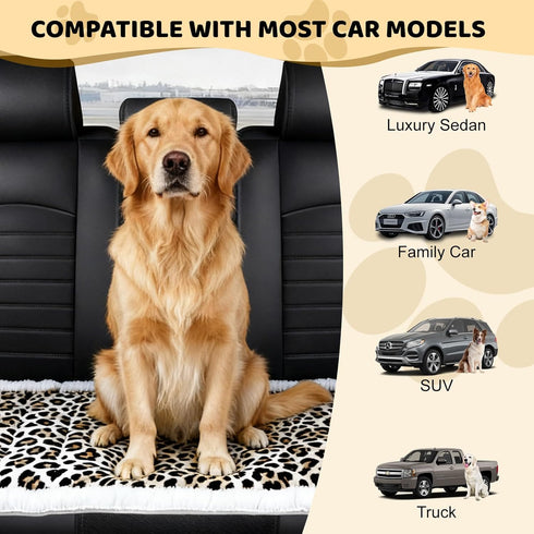 24.8'' 54'' 2'' Backseat Dog Bed Mat, Dog Mat for Car Backseat Extender, x Non-Slip Travel Pet Blanket for Back Seat