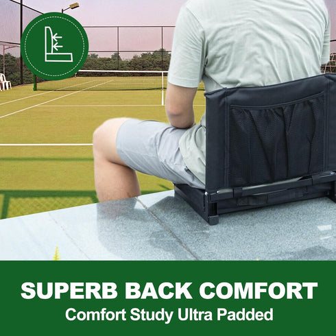 AIYAFEIO BackpacksWide Stadium Seats for Bleachers with Back Support, Bleacher Chairs with BackPortable Bleacher Seats