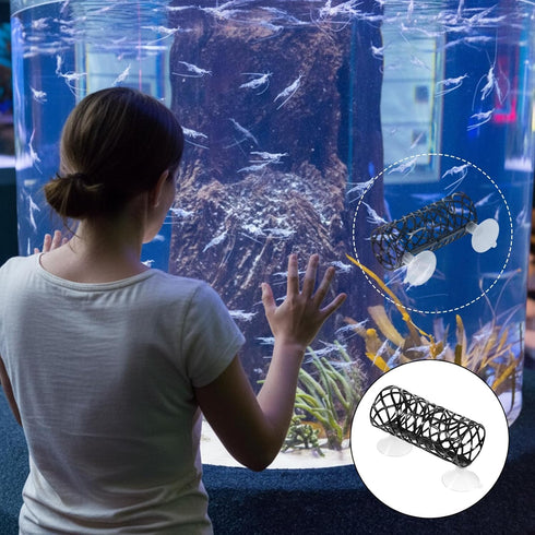 Fyntave Hammock, Hammock Swimming Betta Fish Tunnel Hollow Betta Fish Tunnel, Black Tunnels Hideout for Betta Tank