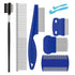 Pet Grooming Comb Kit with Tear Stain Remover Brush, Undercoat Rake, and Flea Comb for Dogs & Cats