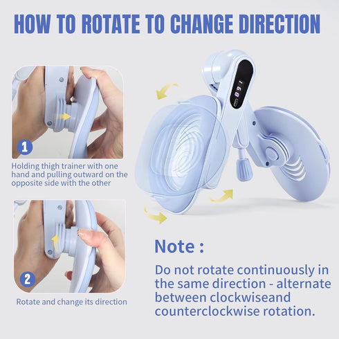RUNEAP Thigh Trainer, Pelvic Floor Exercise Devices, Adjustable Resistance Inner Thigh Exerciser for Women, Home