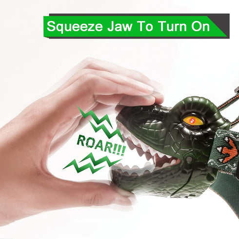 4 Dinosaur Kids Headlamp, T-Rex Dinosaur Led Headlamp Flashlight, Dinosaur Toy Headlamp Flashlight with Lighting Mode