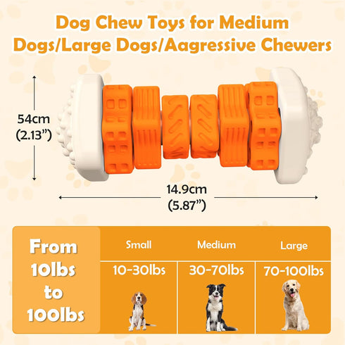 Tough Dog Toys for Aggressive Chewers, Indestructible Dog Puzzle Toys, Interactive Chew Toys for All Sizes