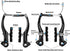 V-Type Bike Brake Set, Complete Universal Front and Rear MTB Brake, Includes Cables, Wrenches