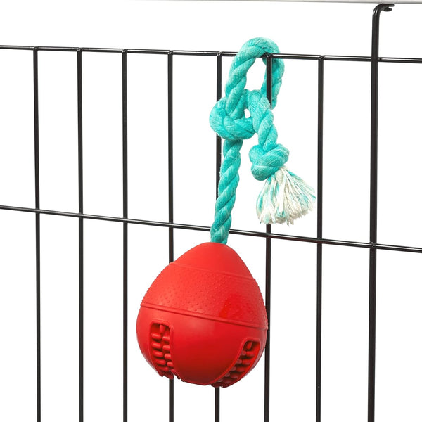Fossa Interactive Dog Toys, Puzzle Treat Dispenser with Rope for Reducing Boredom and Anxiety