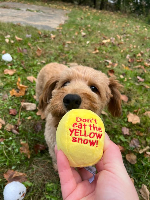 Midlee Snowball Fight Plush Dog Toy - 3"