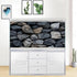 Underwater Stone Aquarium Background, Rock Wall Nature Landscape Fish Tank Decor, Polyester Fabric with 6 EVA
