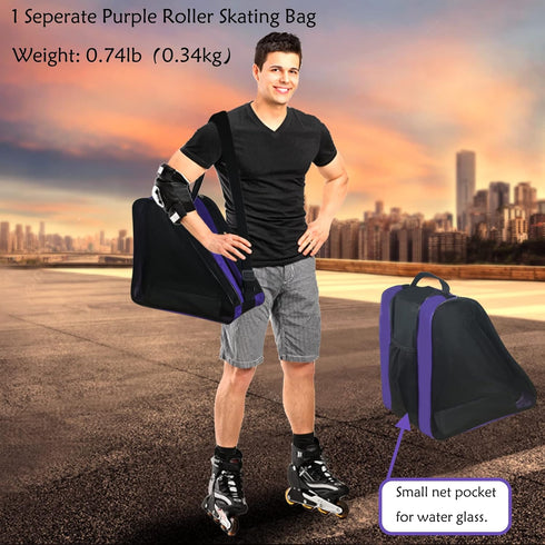 Gooyule Roller Skate Bag, Adjustable Shoulder Strap for Girls, Boys, and Adults, Large Capacity