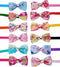 12pcs Pet Bowties Dog Bow Ties with Adjustable Neckties, Glittery Rhinestone Collar for Small Medium Pets