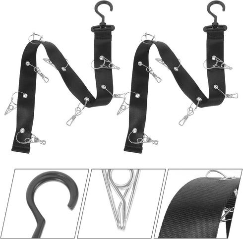 STOBAZA 2pcs Portable Hockey Drying Rack - Multipurpose Gear Organizer for Outdoor Sports