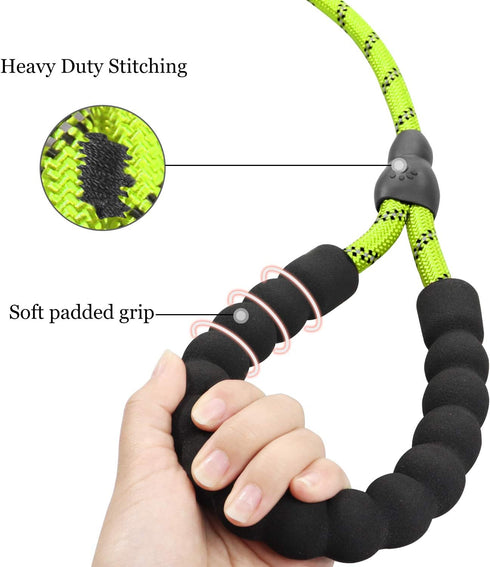 TagME 6 FT Slip Leads for Dogs, Heavy Duty Dog Leash with Padded Handle, No Pull Pet Training Leash for Large Dogs,