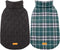 Kuoser Warm Dog Coat, Waterproof for X-Small Dogs, Adjustable Reversible Cozy Winter Jacket, Green XS