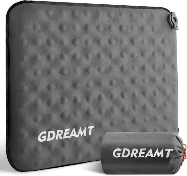 GDREAMT Inflatable Seat Cushion, Self-Inflating Memory Foam Stadium Seats Cushion Lightweight & Compact