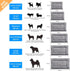 Dog Beds Crate Pad for Medium/Large Dogs, Ultra Soft Washable Anti-Slip Kennel Pad, Cozy Sleeping Mat, Gray 36inch