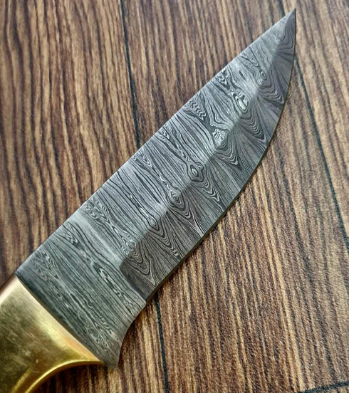 Poshland Handmade Damascus Steel Skiner Knife, 9 Inches Full Tang (BC-1096)