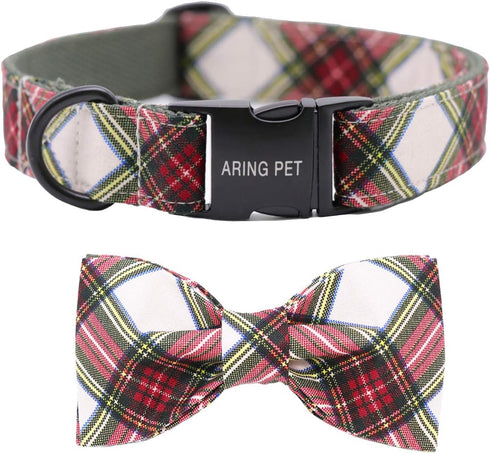 ARING PET Dog Collar Bowtie, Adjustable Collars for Dogs Small Medium Large