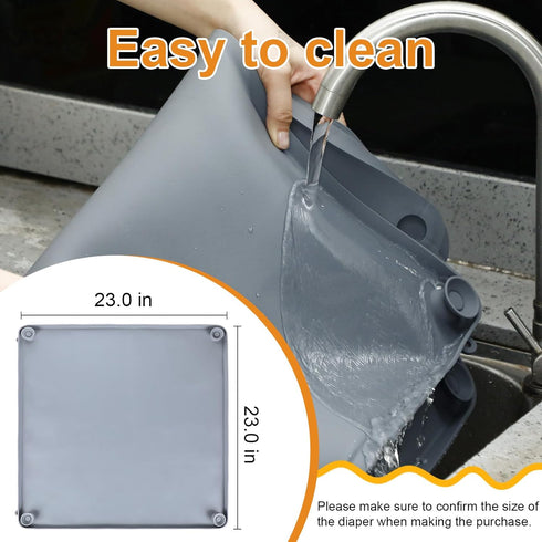23 23 Inch Nuanchu Pee Pad Tray Holder for Dogs, x Silicone Dog Puppy Pad Holder with Four Fixed Points Stable Grip