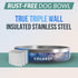 Coldest Dog Bowl - Large 21 oz Anti Rust Metal & Non Slip Heavy Duty Insulated Bowl for Dogs, Cats & Pets