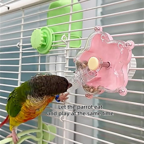 Bird Parrot Foraging Toy Bird Feeding Toy, Spinning Wheel Chew Toy, Enrichment & Training Parrot Puzzle Toys Ideal
